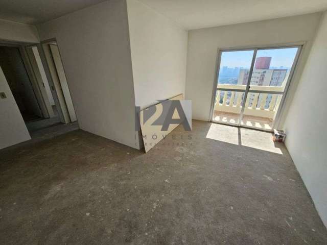 Apartamento com 2 dormitórios, sala com varanda, 2 banheiros e 1 vaga, lazer completo.