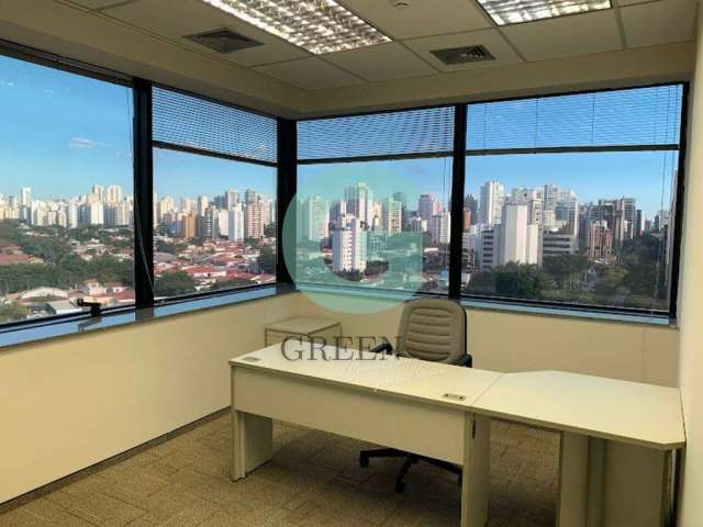 Incrível Andar Corporativo Mobiliado para Locação na Berrini! 589m2, 12 salas, 14 vagas, ar condicio