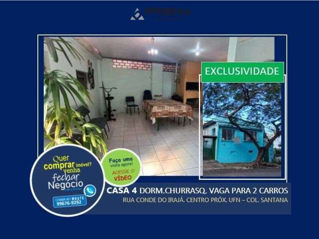 Casa de  3 Dormitórios, pátio, espaço gourmet, Churrasqueira, Garagem para 2 car