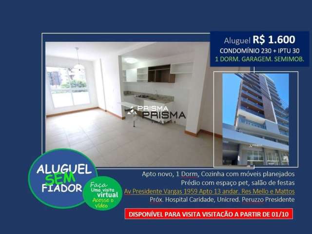 Apartamento 01 dormitório com garagem, semi mobiliado - Santa Maria / RS