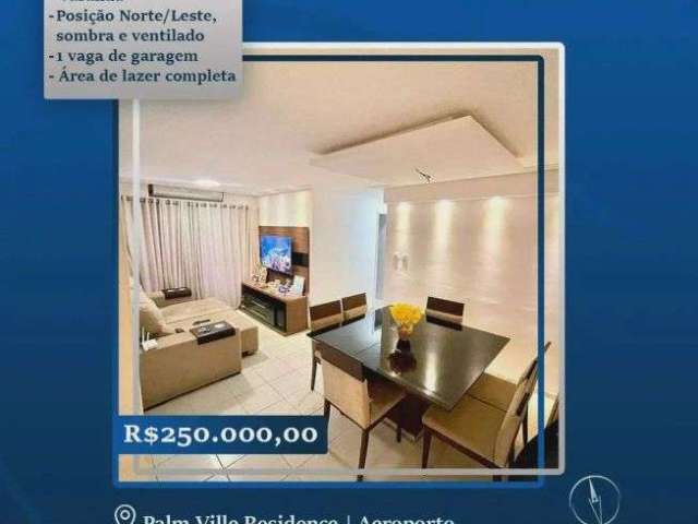 Apto à venda no Condomínio Palm Ville Residence , 74m², 3 quartos, 2 banheiros, AEROPORTO,Aracaju,SE