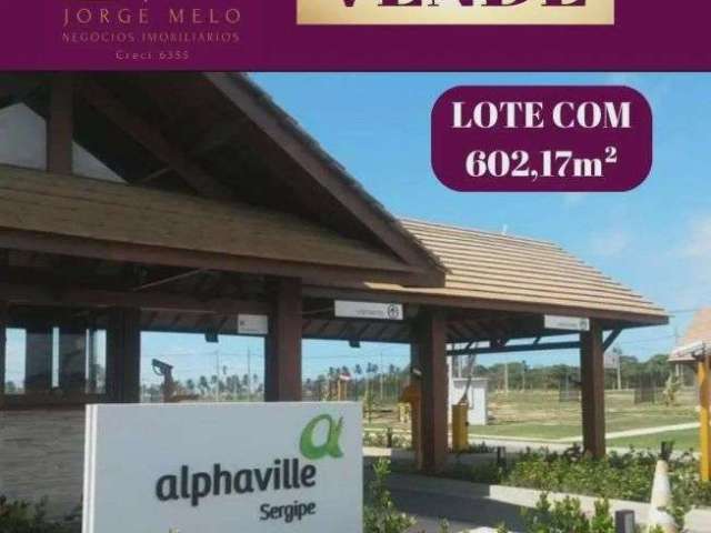 Lote à venda no Condomínio Alphaville Sergipe, 602m², BARRA DOS COQUEIROS , SE