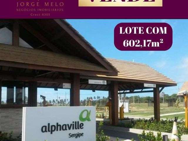 Lote a venda no Condomínio Alphaville Sergipe, com 602m2, em Alphaville - Barra dos Coqueiros - SE