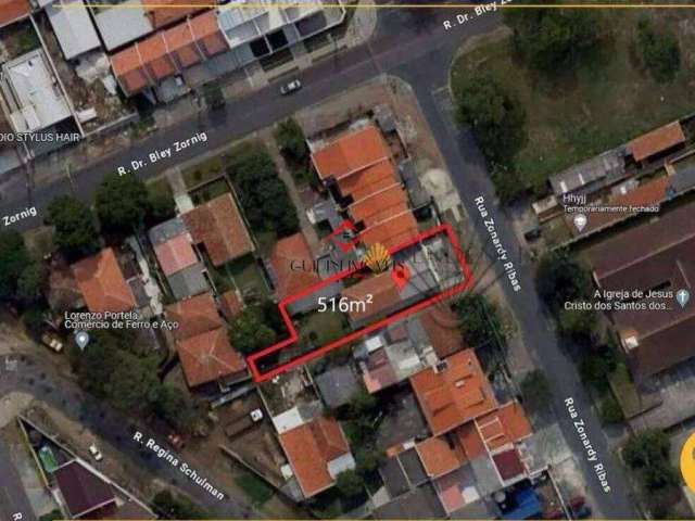 Terreno à venda na Rua Zonardy Ribas, Boqueirão, Curitiba, 516 m2 por R$ 820.000