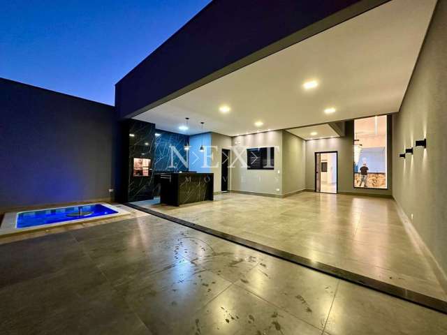 Casa nova á venda com 200m² de terreno  Spa e gourmet em Santa Barbara D´oeste.