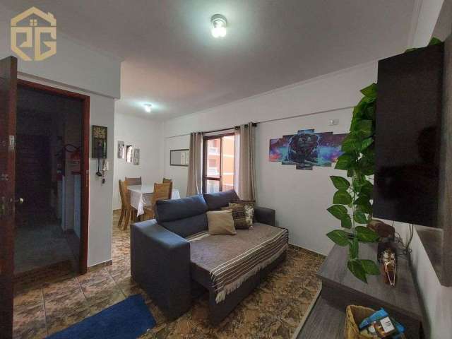 Apartamento 2 dorms, 1 suíte, 1 vaga, porteira fechada, 300 m da praia, Tupi