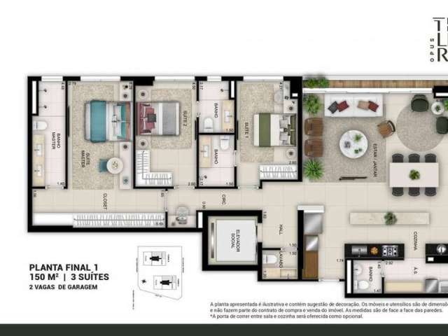 Apartamento com 03 Suítes plenas no Opus Tellure