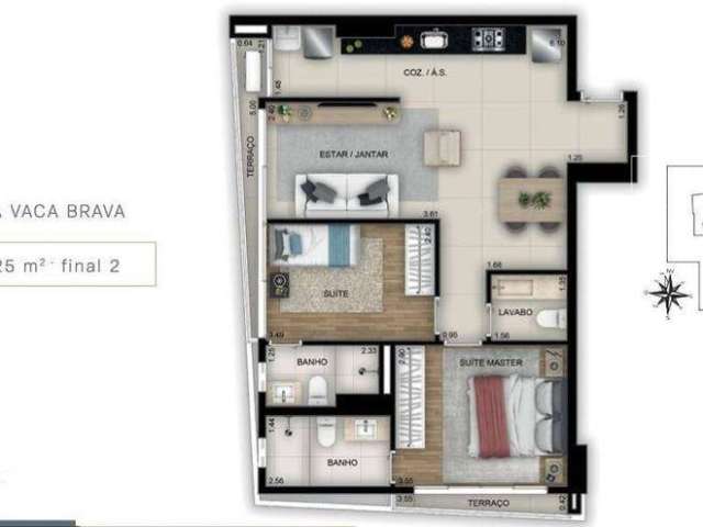 Apartamento Opus Gyro Vaca Brava Design