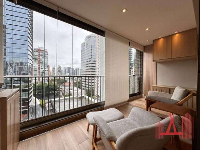 Apartamento Studio MOBILIADO para locação com 1 dormitório, 1 vaga de garagem, com 60 m² - Itaim Bibi