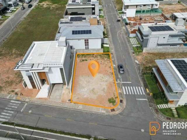 Lote de esquina com 350 m2 - Sunset Boulevard - Financiavel - Ventilado - No inicio do cond.