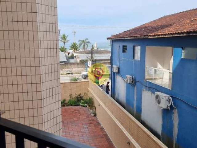 Apartamento à venda em Boraceia, Bertioga/SP, com vista lateral para o mar.