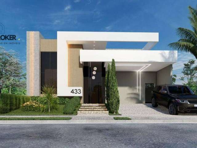 Casa com 3 dormitórios à venda, 200 m² por R$ 1.490.000 - Residencial Royal Garden - Paulínia/SP