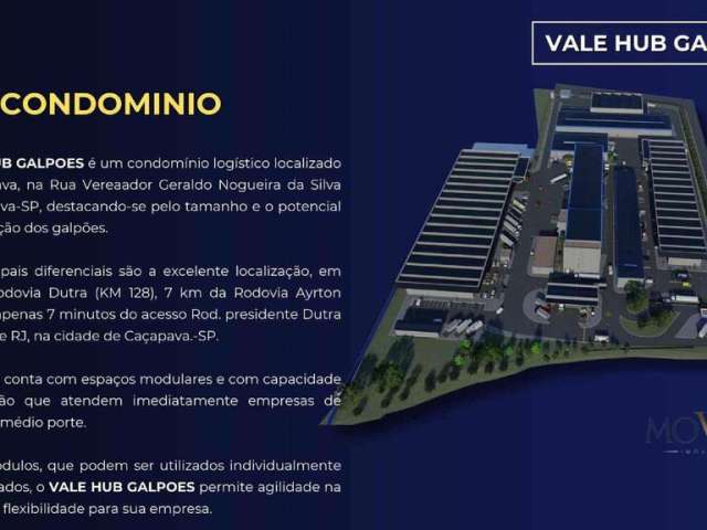 Galpão para alugar, 4358 m² por R$ 127.959,00/mês - Vila Galvão - Caçapava/SP