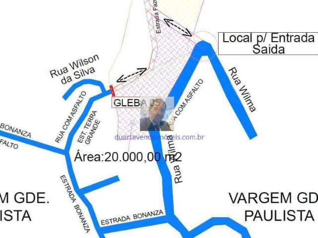 Área c/ 20.000 mil m² - Vargem Grande Paulista, Km 44,5 Raposo Tavares 