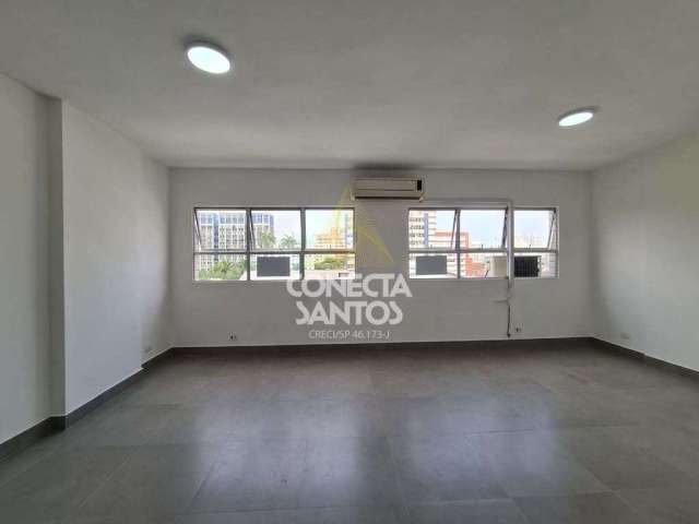 Sala comercial com 1 sala para alugar na Rua Doutor Carvalho de Mendonça, 240, Vila Belmiro, Santos, 73 m2 por R$ 2.600