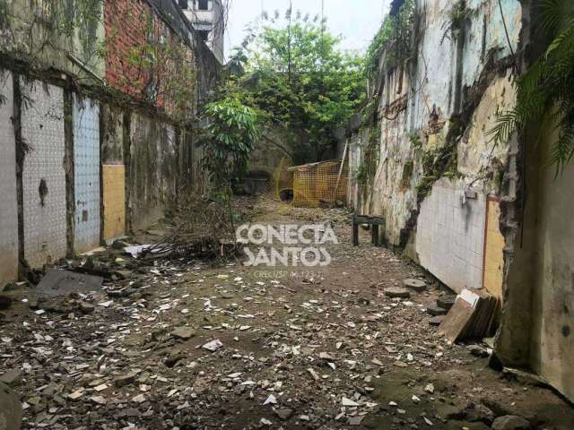 Terreno à venda na Rua Doutor Cochrane, 8, Paquetá, Santos, 261 m2 por R$ 650.000