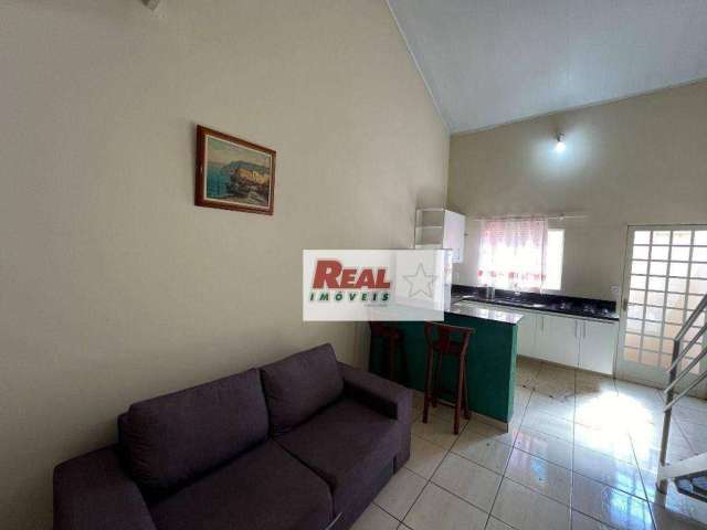 Flat com 1 dormitório para alugar, 68 m² por R$ 1.200/mês - Centro - Araçatuba/SP