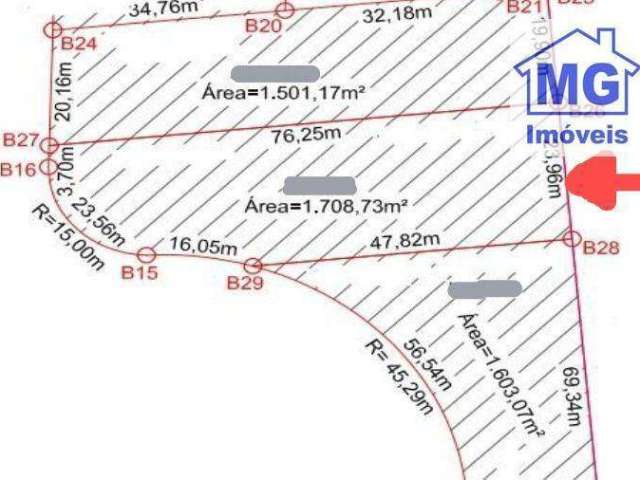 Área à venda, 1708 m² por R$ 598.055,50 - Imboassica - Macaé/RJ