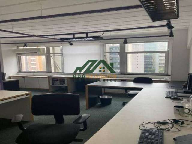 Excelente sala para locação no Brooklin mobiliada 116m²