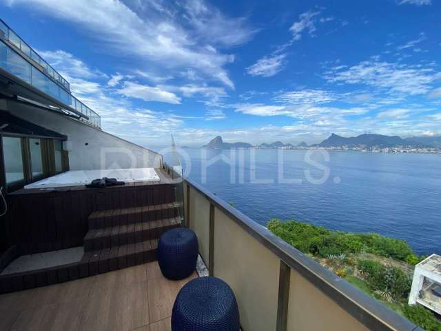 Apartamento Flat com 120m² e vista para o mar, à venda no Gragoatá, Niterói/RJ