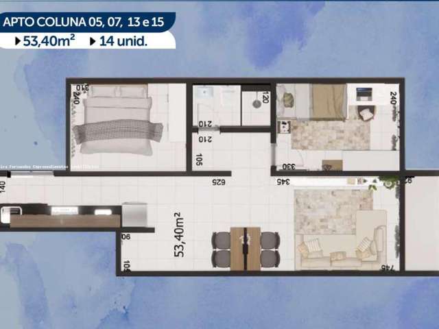 Apartamento para Venda em São Gonçalo, Colubande, 2 dormitórios, 1 banheiro