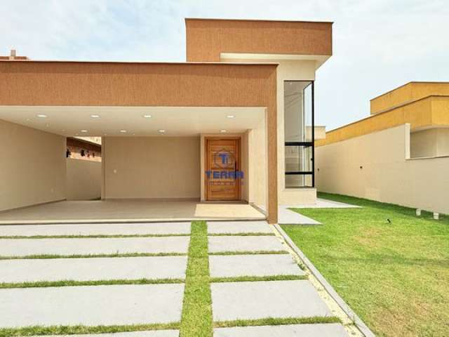 Casa linear com design contemporâneo, condomínio Pedra de Inoã