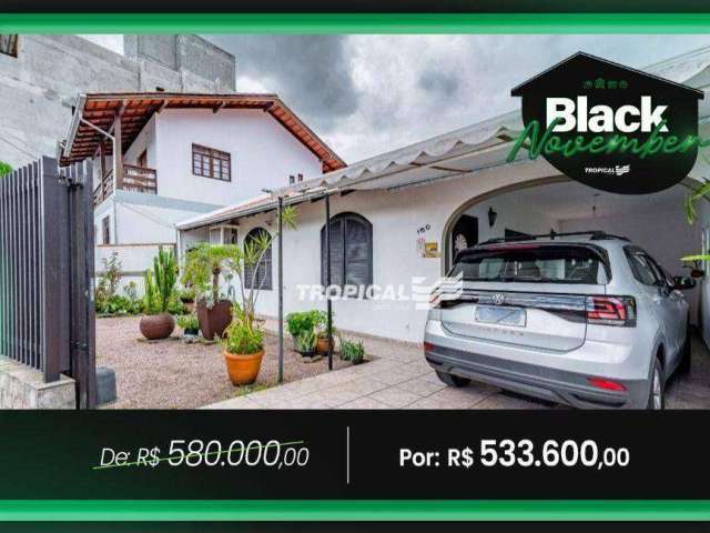 Casa com 4 dormitórios à venda, 184 m² por R$ 533.600,00 - Valparaíso - Blumenau/SC