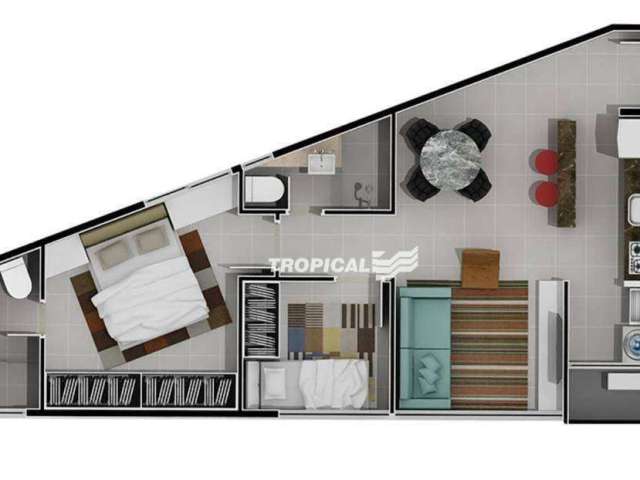 Apartamento com 2 dormitórios à venda, 54 m² por R$ 420.993,98 - Victor Konder - Blumenau/SC