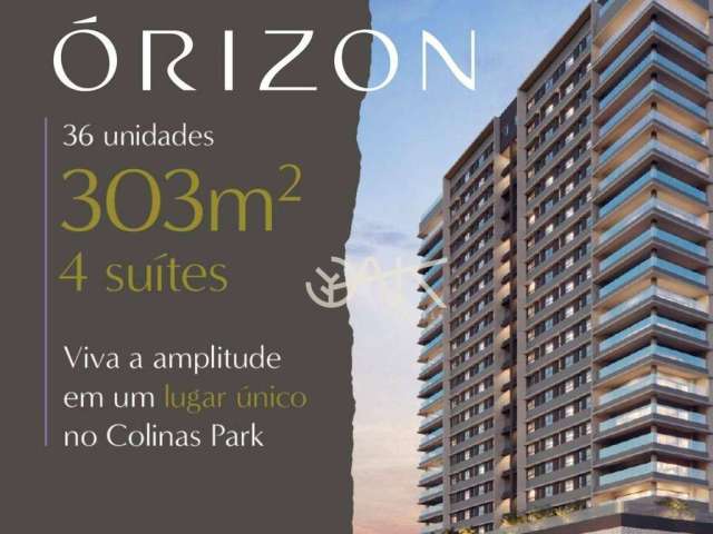 Apartamento com 4 dormitórios à venda, 303 m² por R$ 3.617.600,00 - Edifício Orizon Park - São José dos Campos/SP