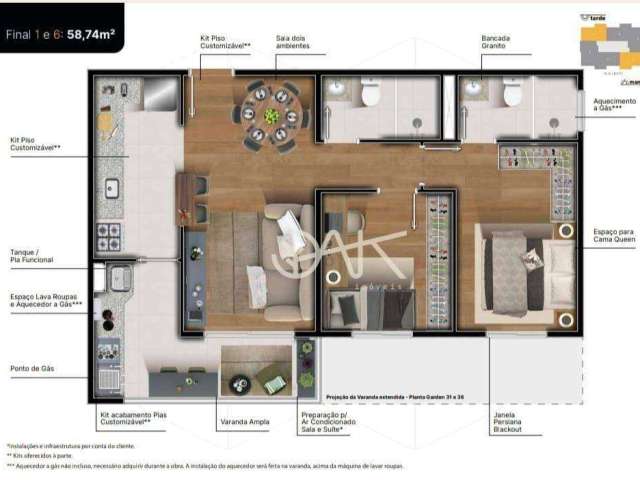 Apartamento com 2 dormitórios à venda, 64 m² por R$ 460.000,00 - Parque Industrial - São José dos Campos/SP