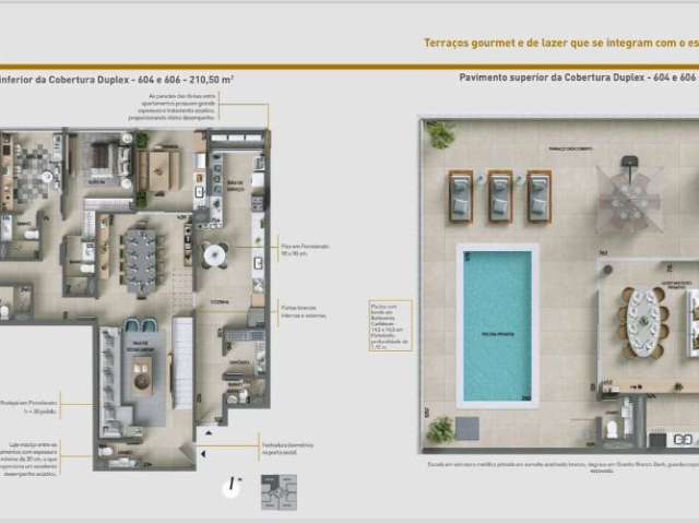 Cobertura 4 suítes 401 m² vista livre para Horizonte Noroeste Brasília-DF