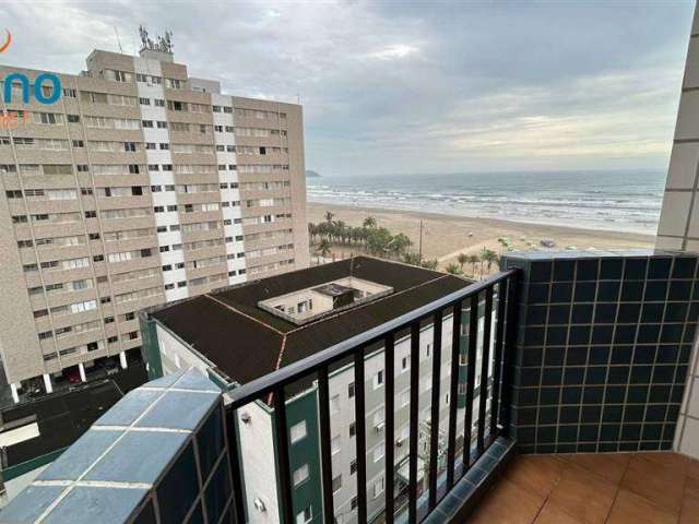 379mil lindo apartamento com vista mar 2 dormitorios, predio frente mar.