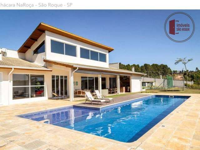 Chácara em São Roque, à 5 min do clube de golfe Vila da Mata, excelente vista, com 20.000m² casa com 5 suítes, casa de caseiro , 2 baias e pasto