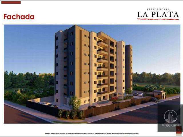 Apartamento com 2 dormitórios à venda, 70 m² por R$ 209.900,00 - Residencial La Plata - Sorocaba/SP