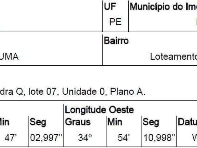 Oportunidade Única em ITAPISSUMA - PE | Tipo: Terreno | Negociação: Venda Online  | Situação: Imóvel