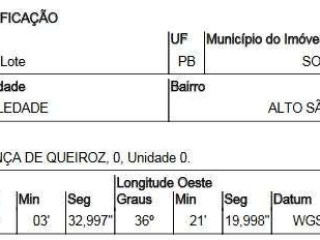 Oportunidade Única em SOLEDADE - PB | Tipo: Terreno | Negociação: Venda Direta Online  | Situação: Imóvel