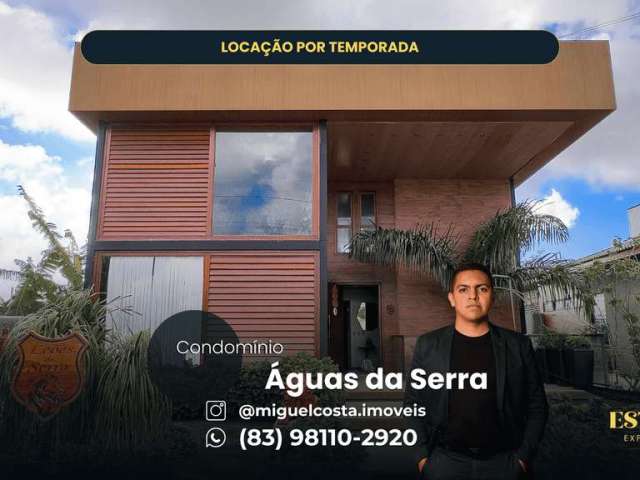 CONDOMÍNIO ÁGUAS DA SERRA | Casa para locação por temporada, diárias a partir de R$1.500,00. Banane