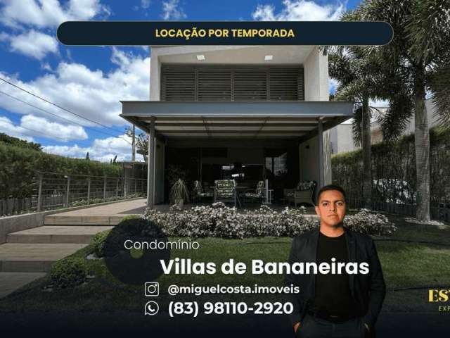 CONDOMÍNIO VILLAS DE BANANEIRAS | Casa para locação por temporada, diárias a partir de R$1.500,00.