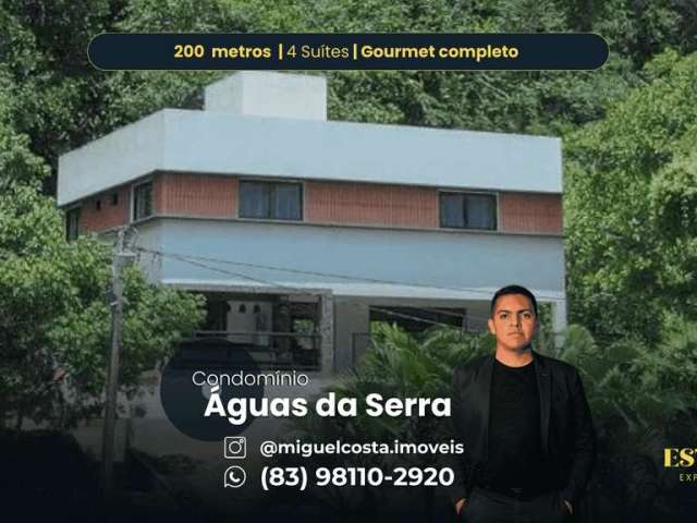 CONDOMÍNIO ÁGUAS DA SERRA | Casa com 4 Suítes em frente a área de lazer do Condomínio, Locação por