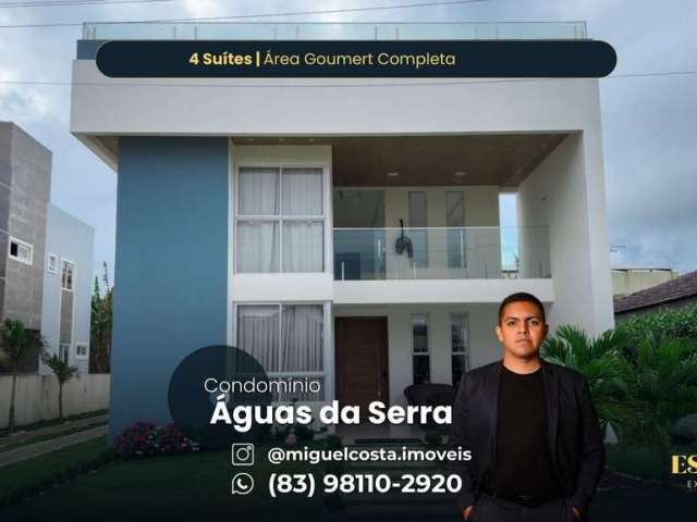 CONDOMÍNIO ÁGUAS DA SERRA | Casa à venda com 315m² e Área Gourmet. Bananeiras/PB