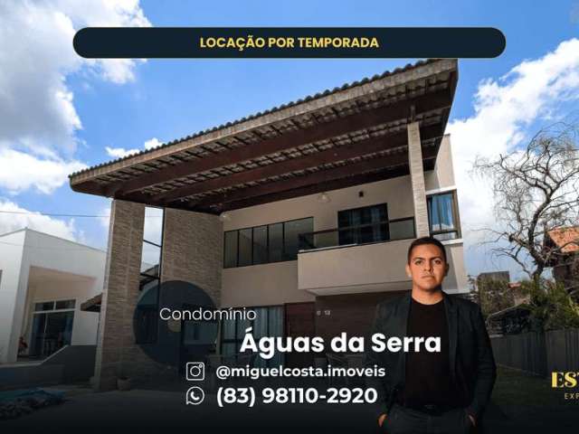 CONDOMÍNIO ÁGUAS DA SERRA | Casa para locação por temporada, diárias a partir de R$2.000,00. Banane