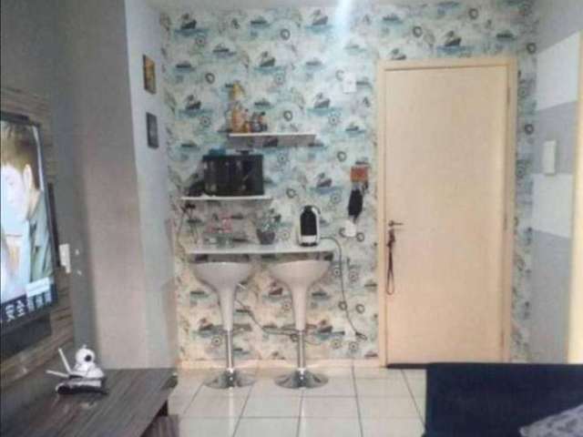 Apartamento disponível para venda: Possui dois dormitórios, um banheiro, sala com sacada, cozinha, área de serviço e uma vaga na garagem. - AP00620