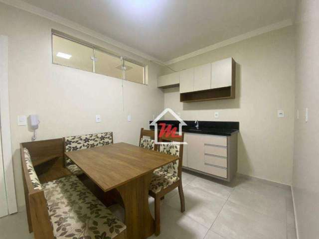 Apartamento mobiliado com 1 dormitório para alugar, 48 m² por R$ 1.785/mês - Vila Nova - Blumenau/SC