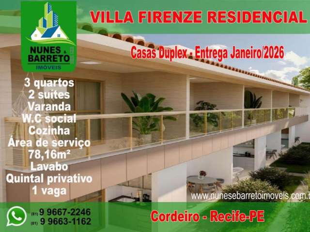 Casa duplex com 3 quartos a venda no Cordeiro