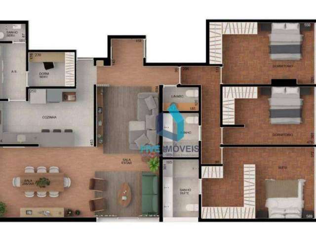 Apartamento com 3 dormitórios à venda, 176 m² por R$ 2.200.000,00 - Vila Mascote - São Paulo/SP