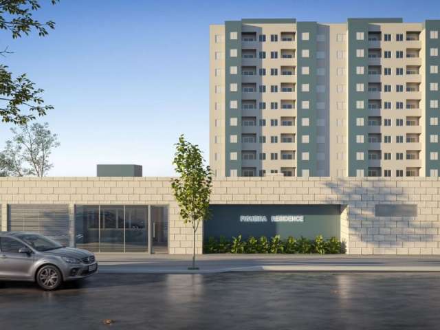 Apartamento na planta de 02 quartos, com suíte, sacada, elevador e piscina.