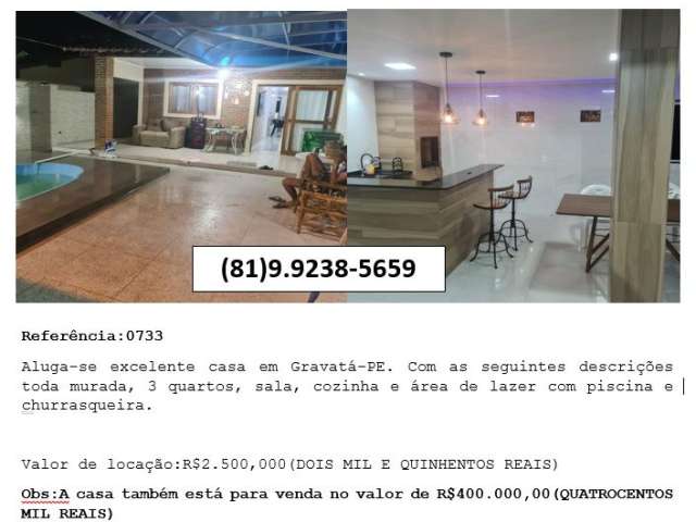 Vende-se excelente casa em Gravatá-PE