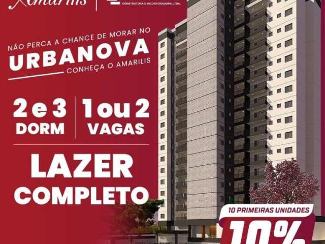 Lançamento - Apartamento de 66,14 m² - 2 Dorms 1 Suíte e 2 VAGAS - Entrada 10% mais 150 mensais e 5 Anuais - Direto com a construtora!