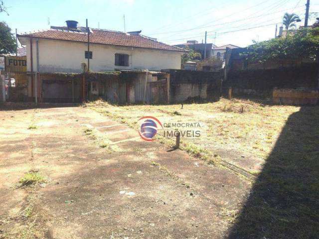 Terreno à venda, 787 m² por R$ 1.800.000,00 - Vila Sacadura Cabral - Santo André/SP