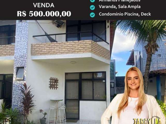 Casa residencial Duplex Condomínínio Fechado para Venda R$ 500.000,00 Pitangueiras, Lauro de Freitas